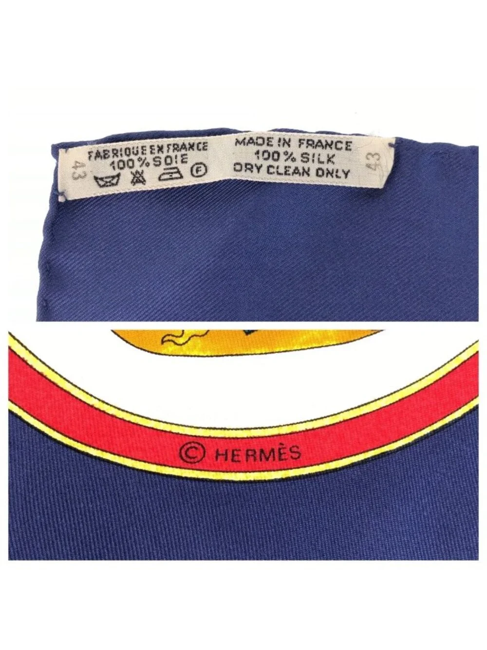 Hermes Carre 90 Pourvu Qu'on Ait L'ivresse Blue Silk Scarf - Picture 3 of 7
